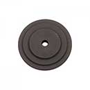 RK International [BP-7821-RB] Solid Brass Cabinet Knob Backplate - Plain Single Hole - Oil Rubbed Bronze Finish - 1 5/8&quot; Dia.