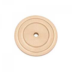 RK International [BP-7821-SB] Solid Brass Cabinet Knob Backplate - Plain Single Hole - Satin Brass Finish - 1 5/8&quot; Dia.