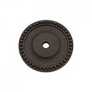 RK International [BP-7822-RB] Solid Brass Cabinet Knob Backplate - Beaded Single Hole - Oil Rubbed Bronze Finish - 1 5/8" Dia.