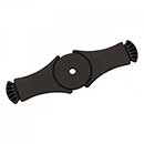 RK International [BP-7904-RB] Solid Brass Cabinet Knob Backplate - Curved Gill Ends - Oil Rubbed Bronze Finish - 4&quot; L