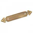 RK International [BP-7905-AE] Solid Brass Cabinet Pull Backplate - Spade Ends - Antique English Finish - 5 1/4&quot; L - 3&quot; Centers
