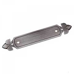 RK International [BP-7905-DN] Solid Brass Cabinet Pull Backplate - Spade Ends - Distressed Nickel Finish - 5 1/4&quot; L - 3&quot; Centers
