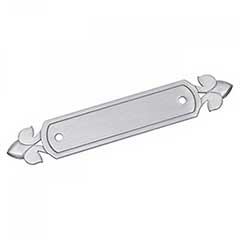 RK International [BP-7905-P] Solid Brass Cabinet Pull Backplate - Spade Ends - Satin Nickel Finish - 5 1/4&quot; L - 3&quot; Centers