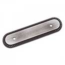 RK International [BP-1792-BDN] Solid Brass Cabinet Pull Backplate - Beaded Oblong - Distressed Nickel Finish - 5&quot; L - 3&quot; Centers