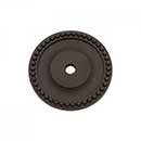 RK International [BP-7822-RB] Solid Brass Cabinet Knob Backplate - Beaded Single Hole - Oil Rubbed Bronze Finish - 1 5/8" Dia.