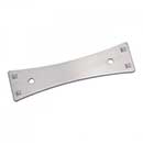 RK International [BP-7902-P] Solid Brass Cabinet Pull Backplate - Bent Rectangle - Satin Nickel Finish - 4 1/2" L - 3" Centers