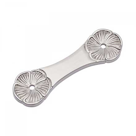 RK International [BP-383-P] Solid Brass Cabinet Pull Backplate - Daisy - Satin Nickel Finish - 3 3/4" L