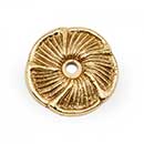 RK International [BP-483] Solid Brass Cabinet Knob Backplate - Daisy - Polished Brass Finish - 1 1/2" Dia.
