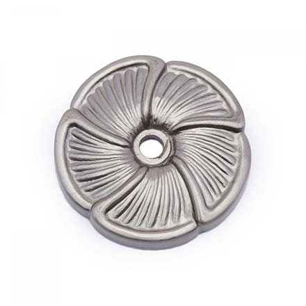 RK International [BP-483-P] Solid Brass Cabinet Knob Backplate - Daisy - Satin Nickel Finish - 1 1/2" Dia.
