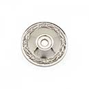 RK International [BP-489-PN] Solid Brass Cabinet Knob Backplate - Small Flat Deco-Leaf - Polished Nickel Finish - 1 1/4" Dia.
