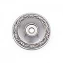 RK International [BP-490-P] Solid Brass Cabinet Knob Backplate - Large Flat Deco-Leaf - Satin Nickel Finish - 1 1/2&quot; Dia.
