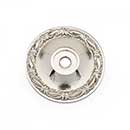 RK International [BP-490-PN] Solid Brass Cabinet Knob Backplate - Large Flat Deco-Leaf - Polished Nickel Finish - 1 1/2&quot; Dia.