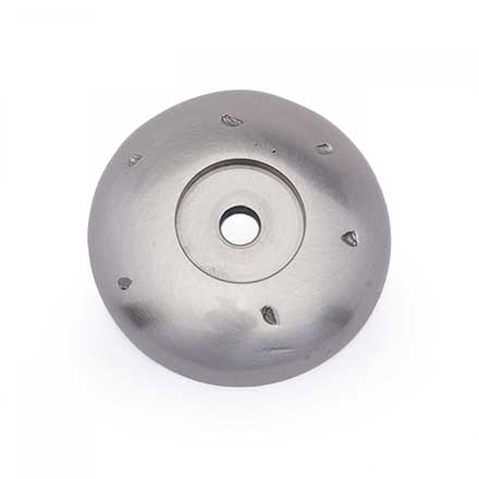RK International [BP-486-P] Solid Brass Cabinet Knob Backplate - Distressed - Satin Nickel Finish - 1 9/16" Dia.