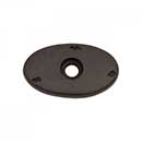 RK International [BP-488-RB] Solid Brass Cabinet Knob Backplate - Distressed Oval - Oil Rubbed Bronze Finish - 1 1/2&quot; L