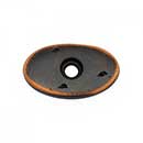 RK International [BP-488-VB] Solid Brass Cabinet Knob Backplate - Distressed Oval - Valencia Bronze Finish - 1 1/2&quot; L