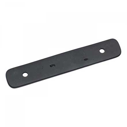 RK International [BP-7812-BL] Solid Brass Cabinet Pull Backplate - Distressed Decorative Rod - Black Finish - 4 5/16" L