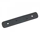 RK International [BP-7812-BL] Solid Brass Cabinet Pull Backplate - Distressed Decorative Rod - Black Finish - 4 5/16" L