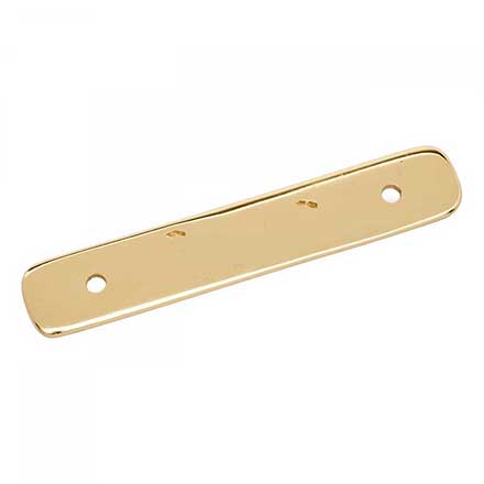RK International [BP-7812] Solid Brass Cabinet Pull Backplate - Distressed Decorative Rod - Polished Brass Finish - 4 5/16" L