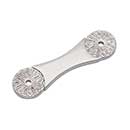 RK International [BP-382-P] Solid Brass Cabinet Pull Backplate - Flower - Satin Nickel Finish - 3 3/4&quot; L