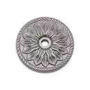RK International [BP-482-P] Solid Brass Cabinet Knob Backplate - Flower - Satin Nickel Finish - 1 1/2" Dia.