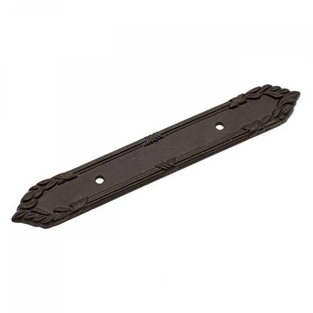RK International [BP-384-RB] Solid Brass Cabinet Pull Backplate - Ornate Edge - Oil Rubbed Bronze Finish - 7 3/16" L - 3" Centers