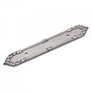 RK International [BP-385-P] Solid Brass Cabinet Pull Backplate - Ornate Edge - Satin Nickel Finish - 7 3/16&quot; L - 3 1/2&quot; Centers