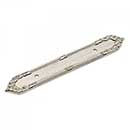 RK International [BP-385-PN] Solid Brass Cabinet Pull Backplate - Ornate Edge - Polished Nickel Finish - 7 3/16&quot; L - 3 1/2&quot; Centers
