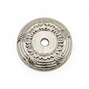 RK International [BP-484-PN] Solid Brass Cabinet Knob Backplate - Small Cross &amp; Petal - Polished Nickel Finish - 1 1/4&quot; Dia.