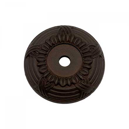 RK International [BP-484-RB] Solid Brass Cabinet Knob Backplate - Small Cross &amp; Petal - Oil Rubbed Bronze Finish - 1 1/4" Dia.