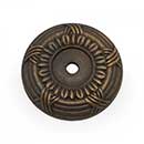 RK International [BP-485-AE] Solid Brass Cabinet Knob Backplate - Large Cross &amp; Petal - Antique English Finish - 1 1/2&quot; Dia.