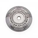 RK International [BP-485-P] Solid Brass Cabinet Knob Backplate - Large Cross &amp; Petal - Satin Nickel Finish - 1 1/2&quot; Dia.