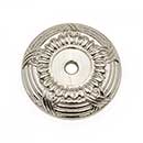 RK International [BP-485-PN] Solid Brass Cabinet Knob Backplate - Large Cross &amp; Petal - Polished Nickel Finish - 1 1/2&quot; Dia.