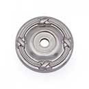 RK International [BP-487-P] Solid Brass Cabinet Knob Backplate - Lines & Crosses - Satin Nickel Finish - 1 1/4" Dia.