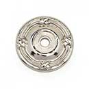 RK International [BP-487-PN] Solid Brass Cabinet Knob Backplate - Lines & Crosses - Polished Nickel Finish - 1 1/4" Dia.