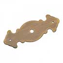 RK International [BP-1790-AE] Solid Brass Cabinet Knob Backplate - Decorative Plate w/ One Hole - Antique English Finish - 3 1/2" L