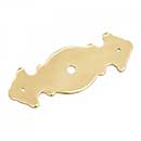 RK International [BP-1790] Solid Brass Cabinet Knob Backplate - Decorative Plate w/ One Hole - Polished Brass Finish - 3 1/2" L