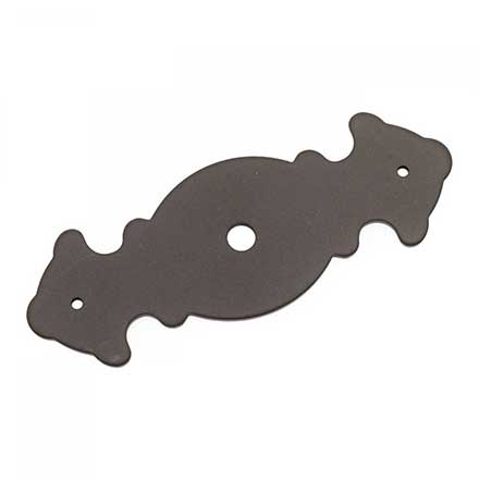 RK International [BP-1790-RB] Solid Brass Cabinet Knob Backplate - Decorative Plate w/ One Hole - Oil Rubbed Bronze Finish - 3 1/2" L