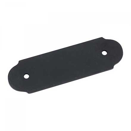 RK International [BP-7818-BL] Solid Brass Cabinet Pull Backplate - Plain Bow - Black Finish - 4 1/2&quot; L - 3&quot; Centers