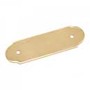 RK International [BP-7818] Solid Brass Cabinet Pull Backplate - Plain Bow - Polished Brass Finish - 4 1/2&quot; L - 3&quot; Centers