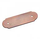 RK International [BP-7818-DC] Solid Brass Cabinet Pull Backplate - Plain Bow - Distressed Copper Finish - 4 1/2&quot; L - 3&quot; Centers