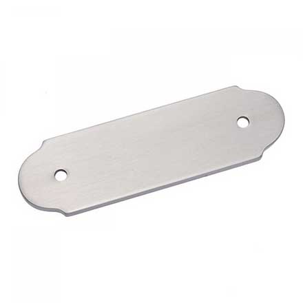 RK International [BP-7818-P] Solid Brass Cabinet Pull Backplate - Plain Bow - Satin Nickel Finish - 4 1/2" L - 3" Centers
