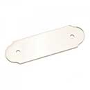 RK International [BP-7818-PN] Solid Brass Cabinet Pull Backplate - Plain Bow - Polished Nickel Finish - 4 1/2" L - 3" Centers