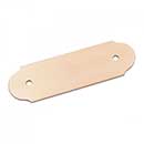 RK International [BP-7818-SB] Solid Brass Cabinet Pull Backplate - Plain Bow - Satin Brass Finish - 3&quot; C/C - 4 1/2&quot; L