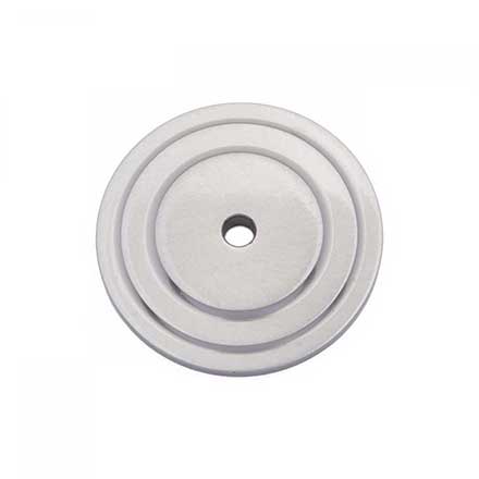 RK International [BP-7821-P] Solid Brass Cabinet Knob Backplate - Plain Single Hole - Satin Nickel Finish - 1 5/8" Dia.