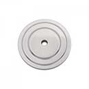 RK International [BP-7821-P] Solid Brass Cabinet Knob Backplate - Plain Single Hole - Satin Nickel Finish - 1 5/8" Dia.
