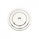 RK International [BP-7821-PN] Solid Brass Cabinet Knob Backplate - Plain Single Hole - Polished Nickel Finish - 1 5/8" Dia.