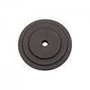 RK International [BP-7821-RB] Solid Brass Cabinet Knob Backplate - Plain Single Hole - Oil Rubbed Bronze Finish - 1 5/8" Dia.