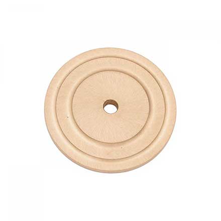 RK International [BP-7821-SB] Solid Brass Cabinet Knob Backplate - Plain Single Hole - Satin Brass Finish - 1 5/8" Dia.