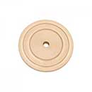 RK International [BP-7821-SB] Solid Brass Cabinet Knob Backplate - Plain Single Hole - Satin Brass Finish - 1 5/8" Dia.