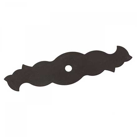 RK International [BP-7901-RB] Solid Brass Cabinet Knob Backplate - Curvy Single Hole - Oil Rubbed Bronze Finish - 3 1/4" L